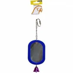 Avi One Parrot Toy Acrylic Oval Mirror With Bell -Bird Food Sales 9325136130416A 1