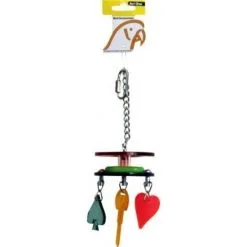 Avi One Parrot Toy Acrylic Double Disc With Keys -Bird Food Sales 9325136130577A 1
