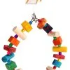 Avi One Wooden Ring With Acrylic Beads Parrot Toy - 24cm X 27cm