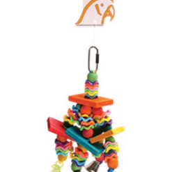 Avi One Parrot Toy Wooden Planks With Beads - 10x19cm