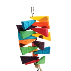 Avi One Parrot Toy Wooden Steps With Bell - 16x38cm