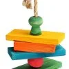 Avi One Wooden Blocks With Beads Parrot Toy - 11cm X 36cm