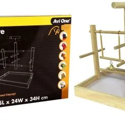 Avi One Bird Toy Activity Centre Natural Wood - 35x24x34cm -Bird Food Sales 9325136150285A 2