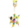 Avi One Bird Toy Paper Rings With Wooden And Plastic Beads - 27cm