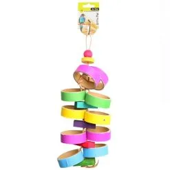 Avi One Bird Toy Paper Rings With Wooden Beads - 43cm -Bird Food Sales 9325136161854A 2