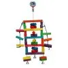 Cheeky Bird Square Block Ladder Coloured Wooden Bird Toy Jumbo -Bird Food Sales ACBSBLJ