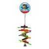 Cheeky Bird Spiral Sticks Hanging Wooden Bird Toy W/ Bell Small -Bird Food Sales ACBSSBS